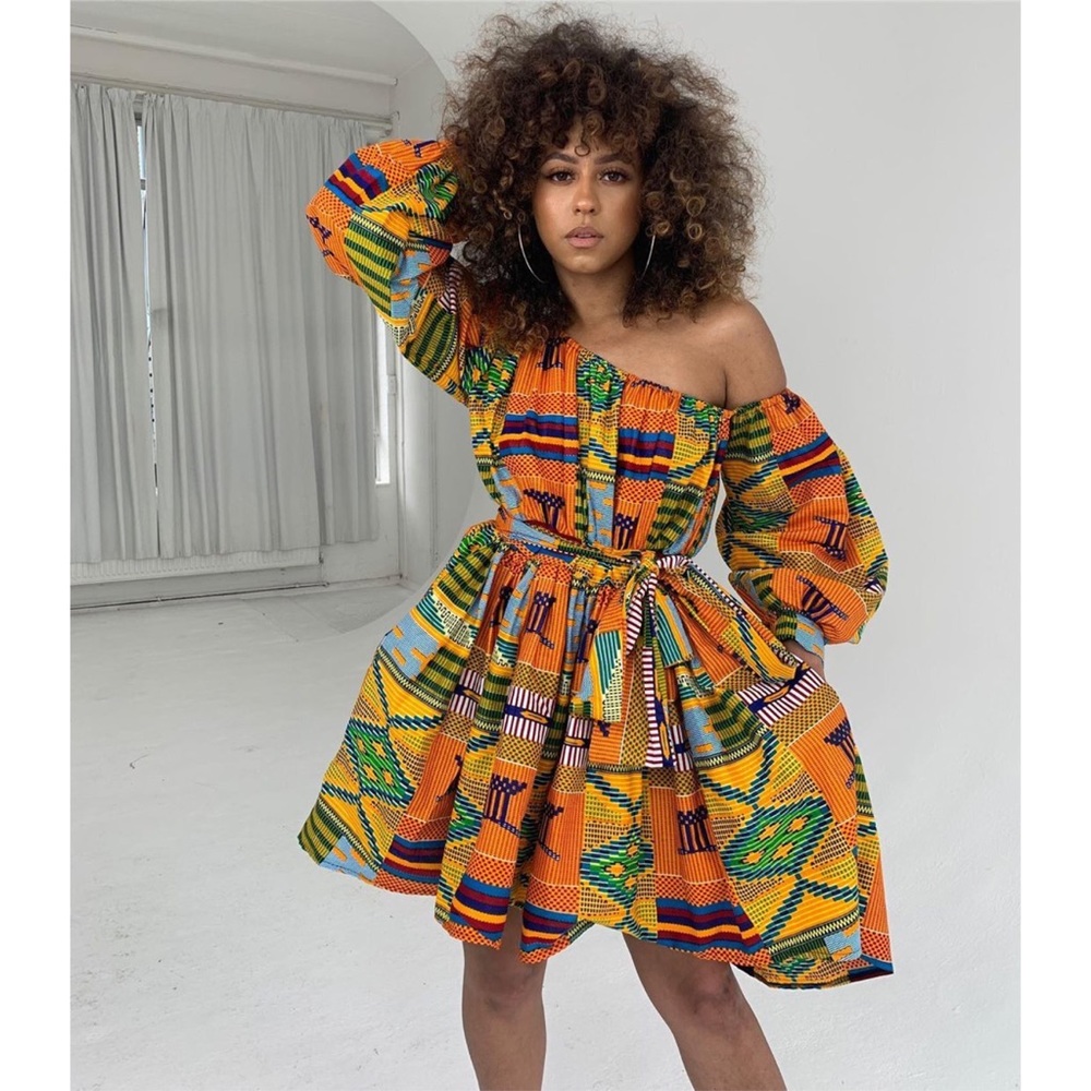 🧡African print🧡 Valeta midi dress 🧡